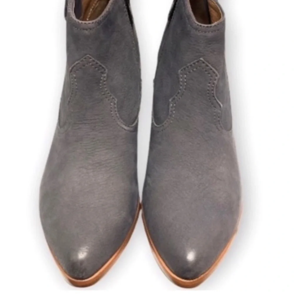 Frye booties pointed toe leather upper short boots ankle boots shoes women 10 - Picture 2 of 5
